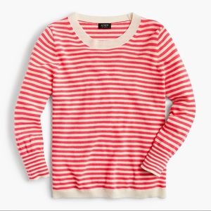 J crew Striped crewneck sweater everyday cashmere